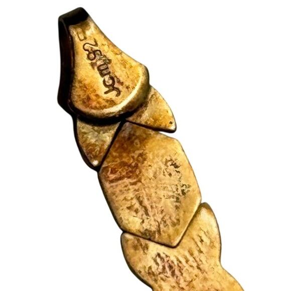 Brilliance Hugs Kisses XO Gold over 925 Sterling Silver Bracelet 8" Fine Jewelry - Picture 3 of 16